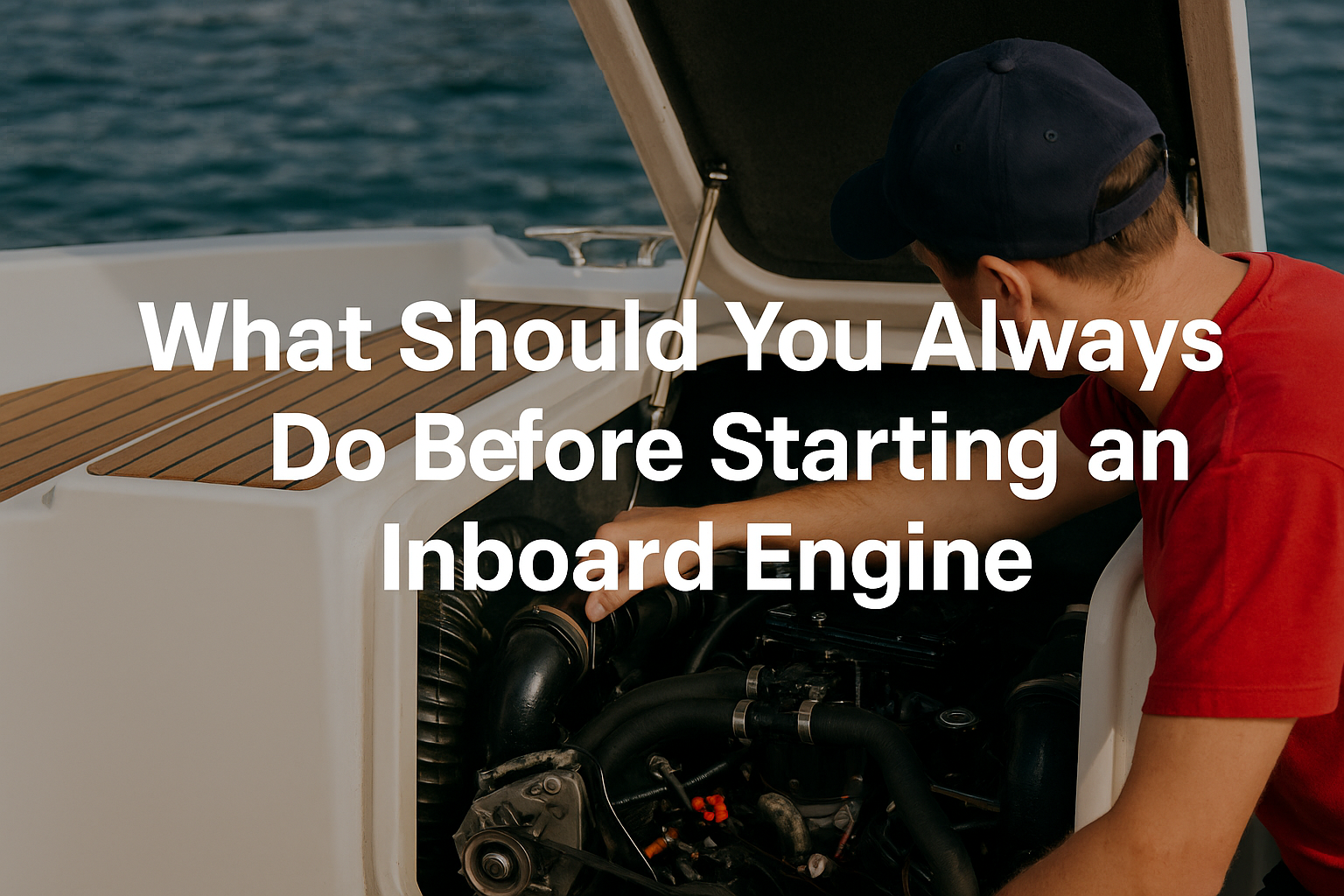 Before firing up an inboard engine, always check for the smell of gasoline vapors in the engine comp...